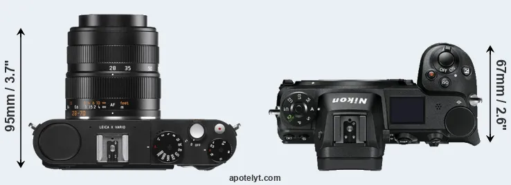 Compare X Vario versus Z7 top