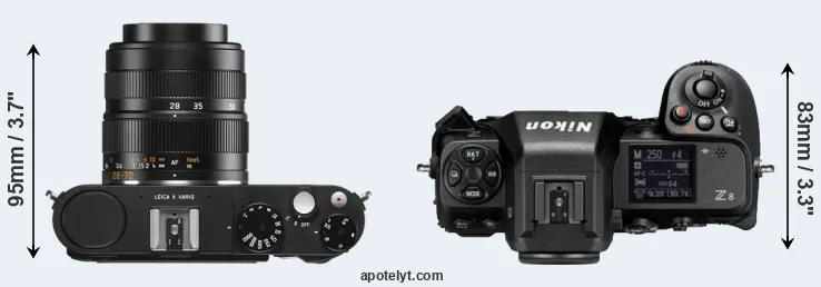 Compare X Vario versus Z8 top