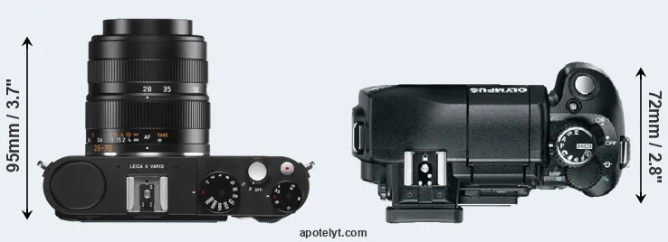 Compare X Vario versus E-330 top