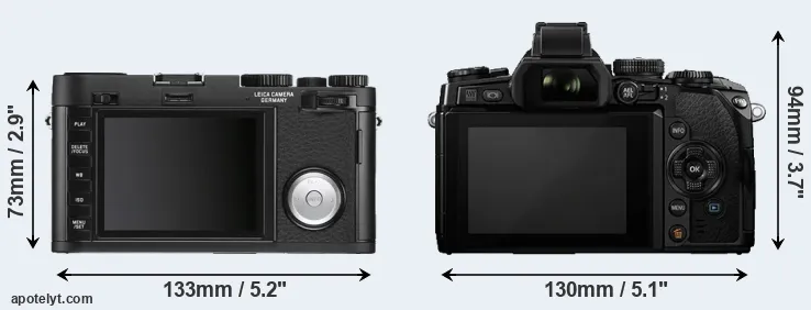 Comparison X Vario or E-M1 rear
