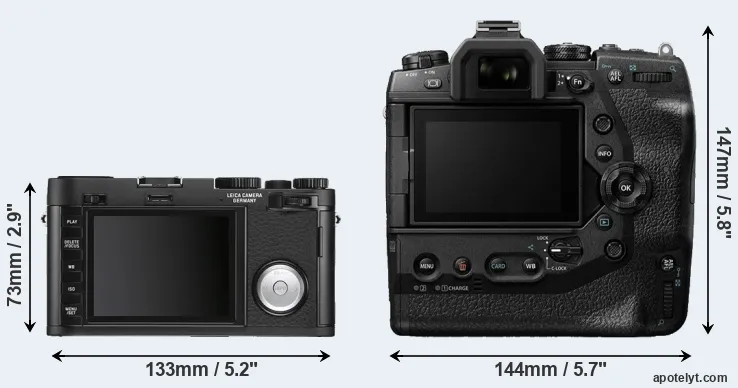 Comparison X Vario or E-M1X rear