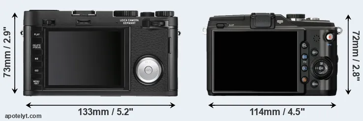Comparison X Vario or E-PL2 rear