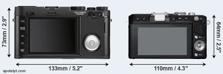Comparison X Vario or E-PL3 rear
