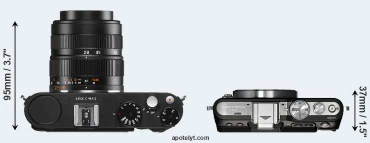 Compare X Vario versus E-PL3 top