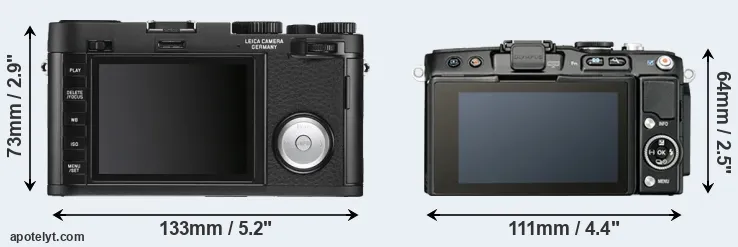 Comparison X Vario or E-PL5 rear