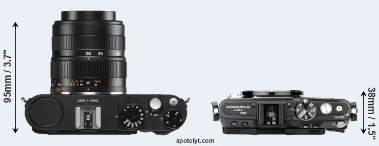 Compare X Vario versus E-PL5 top