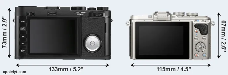 Comparison X Vario or E-PL8 rear