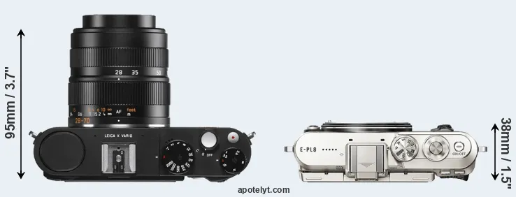 Compare X Vario versus E-PL8 top