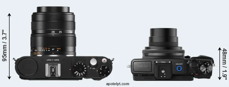 Compare X Vario versus XZ-2 top