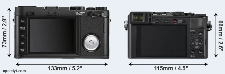 Comparison X Vario or LX100 II rear