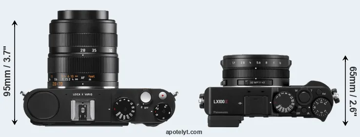 Compare X Vario versus LX100 II top