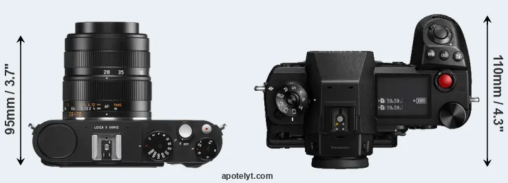 Compare X Vario versus S1H top