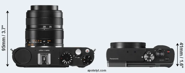 Compare X Vario versus ZS70 top