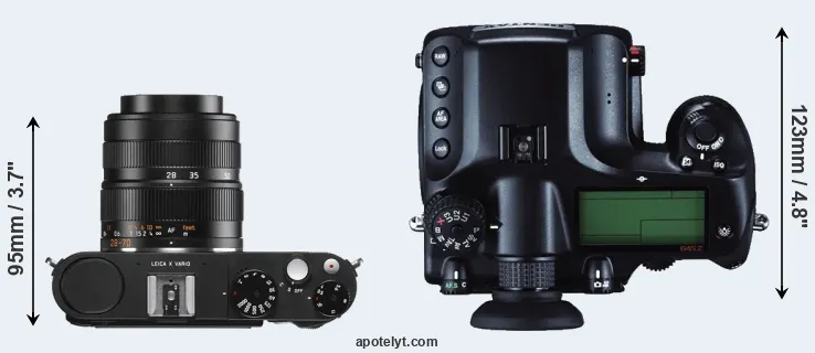 Compare X Vario versus 645Z top