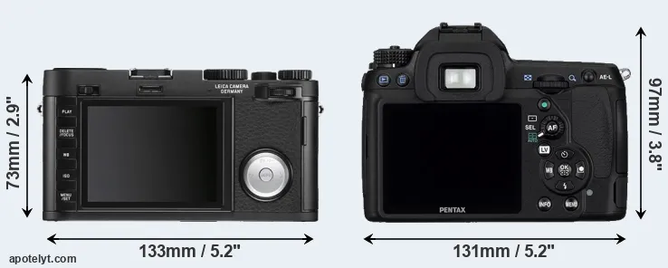Comparison X Vario or K-5 rear