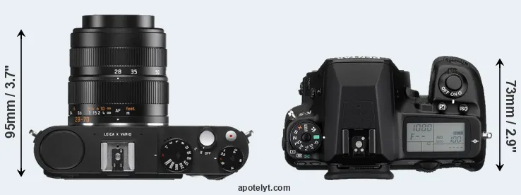 Compare X Vario versus K-5 top