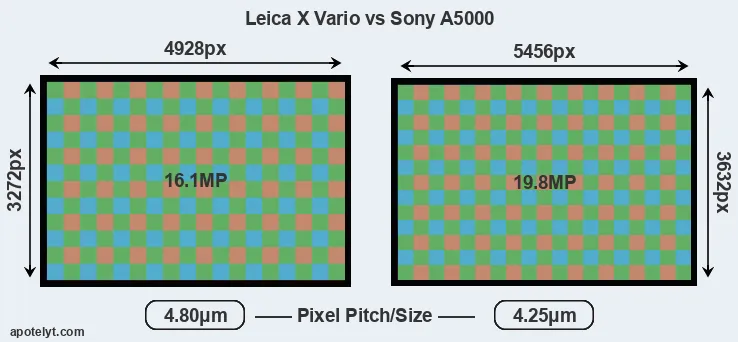 X Vario versus A5000 MP
