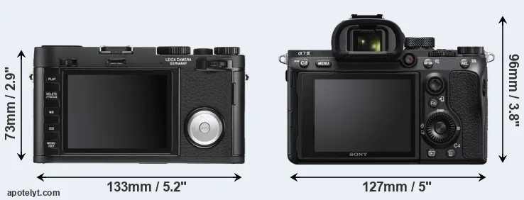 Comparison X Vario or A7 III rear
