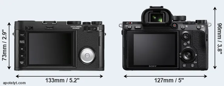 Comparison X Vario or A7R III rear