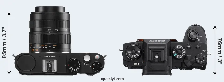 Compare X Vario versus A9 II top