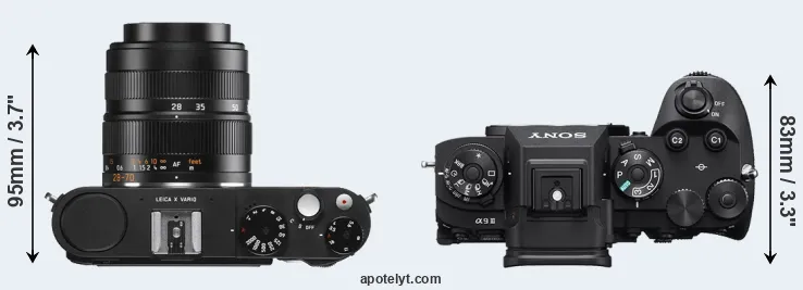 Compare X Vario versus A9 III top