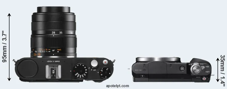 Compare X Vario versus NEX-3N top