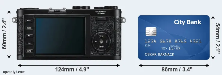 X1 and credit card rear side