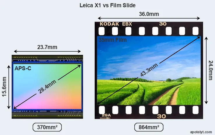 Leica X1 sensor measures