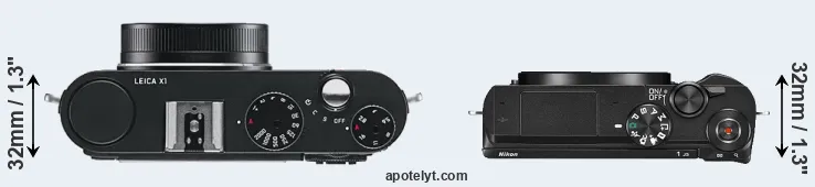 Compare X1 versus J5 top