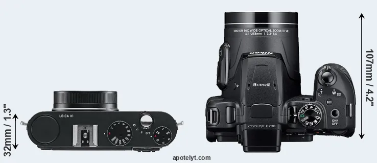 Compare X1 versus B700 top