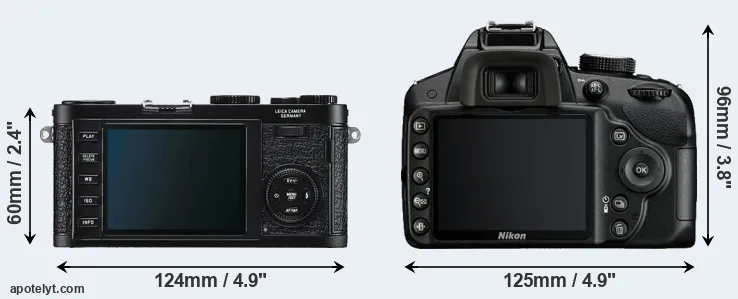Comparison X1 or D3200 rear