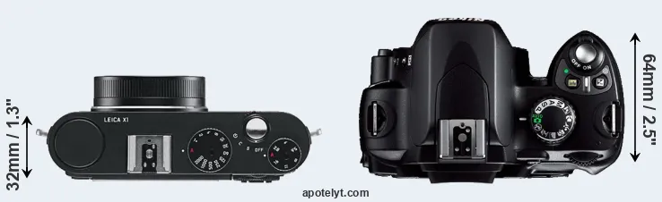 Compare X1 versus D40 top