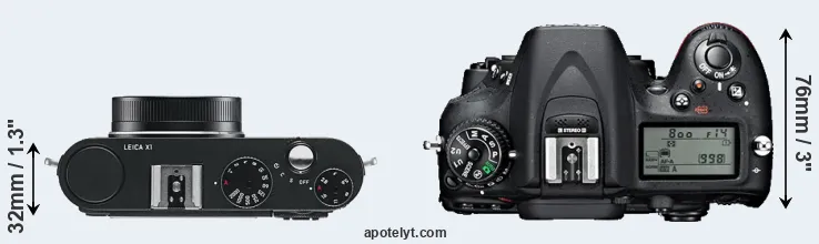 Compare X1 versus D7100 top