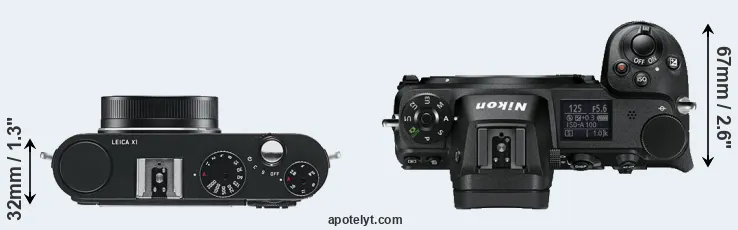 Compare X1 versus Z6 top