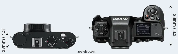 Compare X1 versus Z8 top