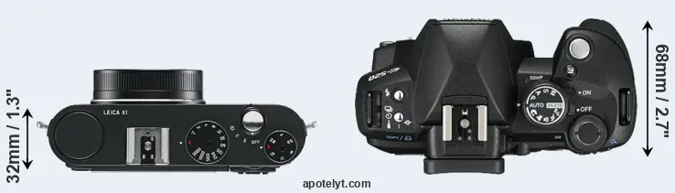 Compare X1 versus E-520 top