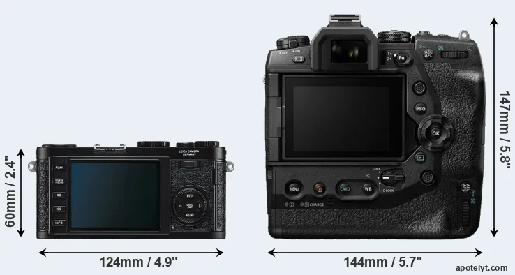Comparison X1 or E-M1X rear