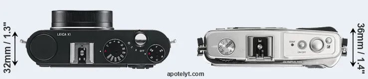 Compare X1 versus E-P1 top