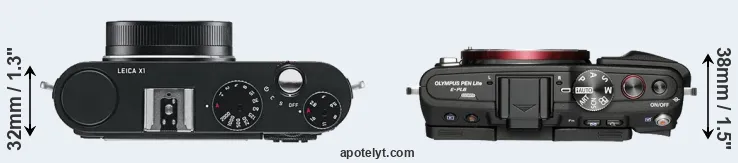 Compare X1 versus E-PL6 top