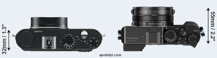 Compare X1 versus LX100 top