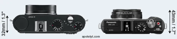 Compare X1 versus LX5 top