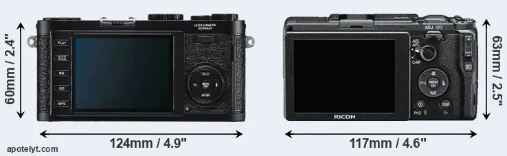 Comparison X1 or GR II rear