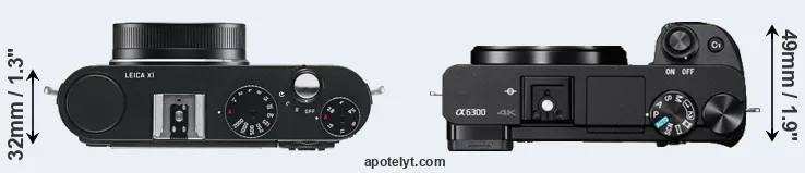 Compare X1 versus A6300 top
