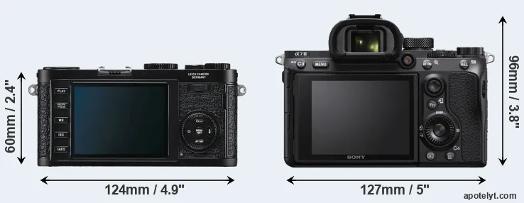 Comparison X1 or A7 III rear