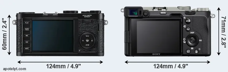 Comparison X1 or A7C rear