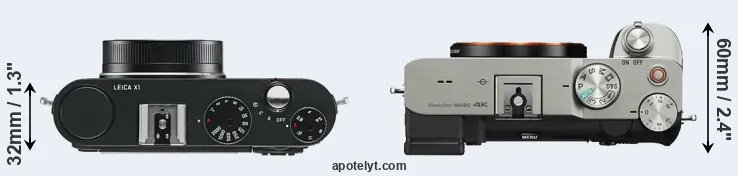 Compare X1 versus A7C top