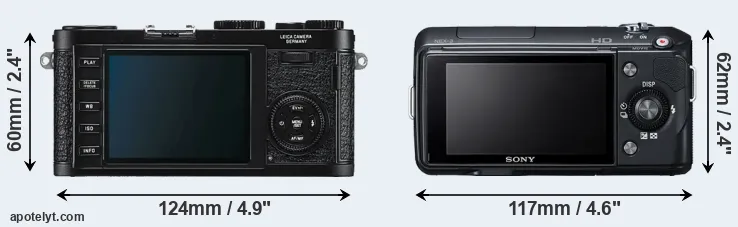 Comparison X1 or NEX-3 rear