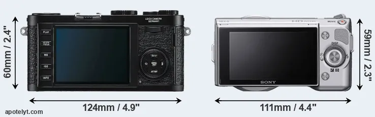 Comparison X1 or NEX-5 rear