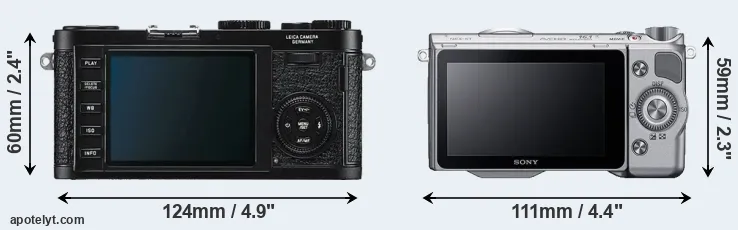 Comparison X1 or NEX-5T rear
