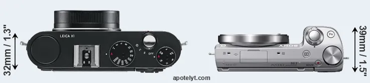 Compare X1 versus NEX-5T top